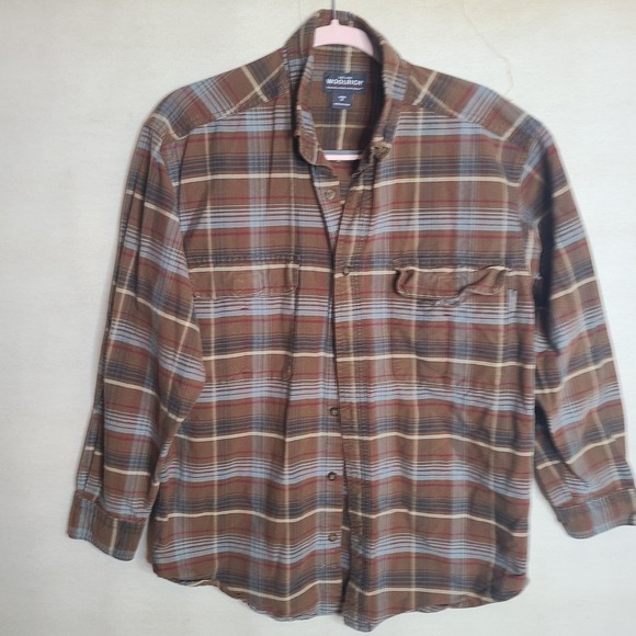 Woolrich Other - Woolrich Mens Plaid Button Down Flannel Shirt Outdoor Casual Brown Medium